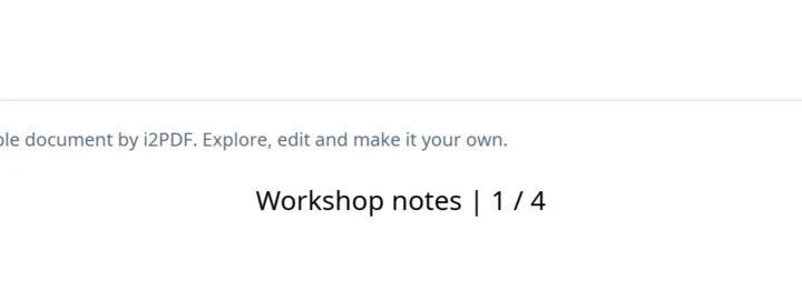 المساحة نفسها مع Workshop notes | 1 / 4.