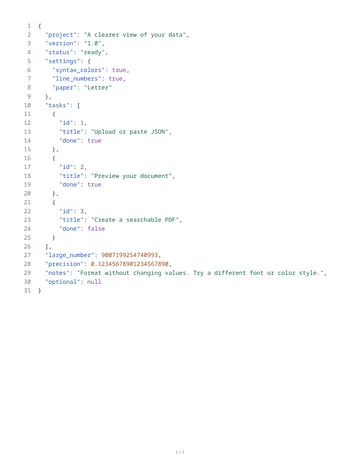 One-page PDF listing with line numbers