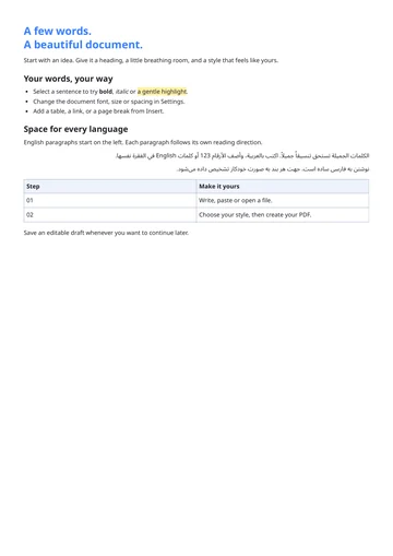 One-page PDF with English and Arabic text