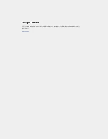 পাবলিক URL-এ Example Domain পেজ
