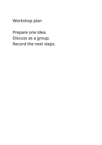 The saved PDF with a workshop heading and three instructions.
